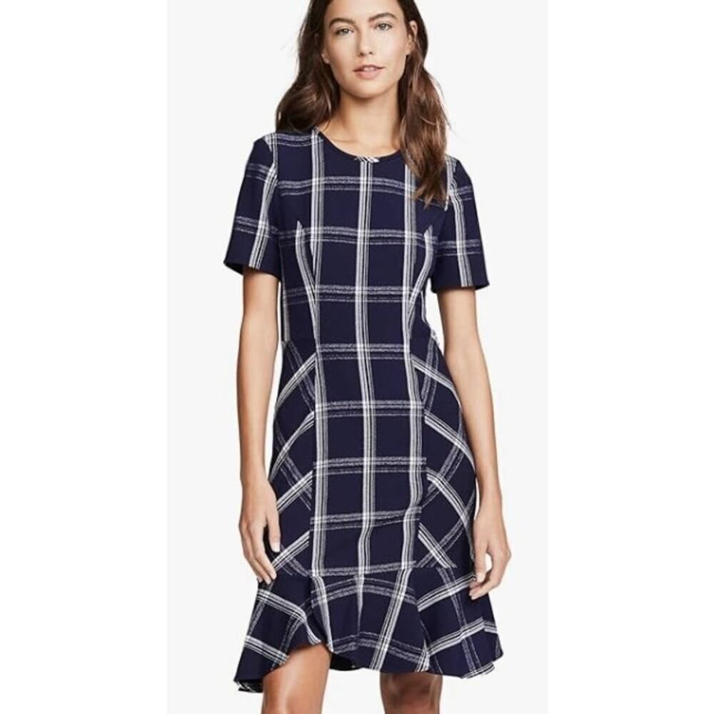 Shoshanna Layton Plaid Crepe Dress Women’s Size 0